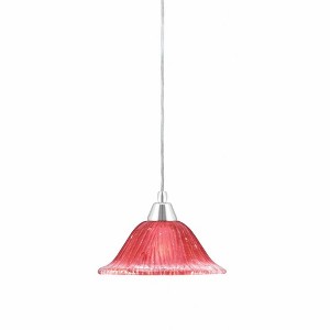 Toltec Lighting Any 1 - Light Pendant in  Chrome with 10" Raspberry Crystal Shade - 1 of 1