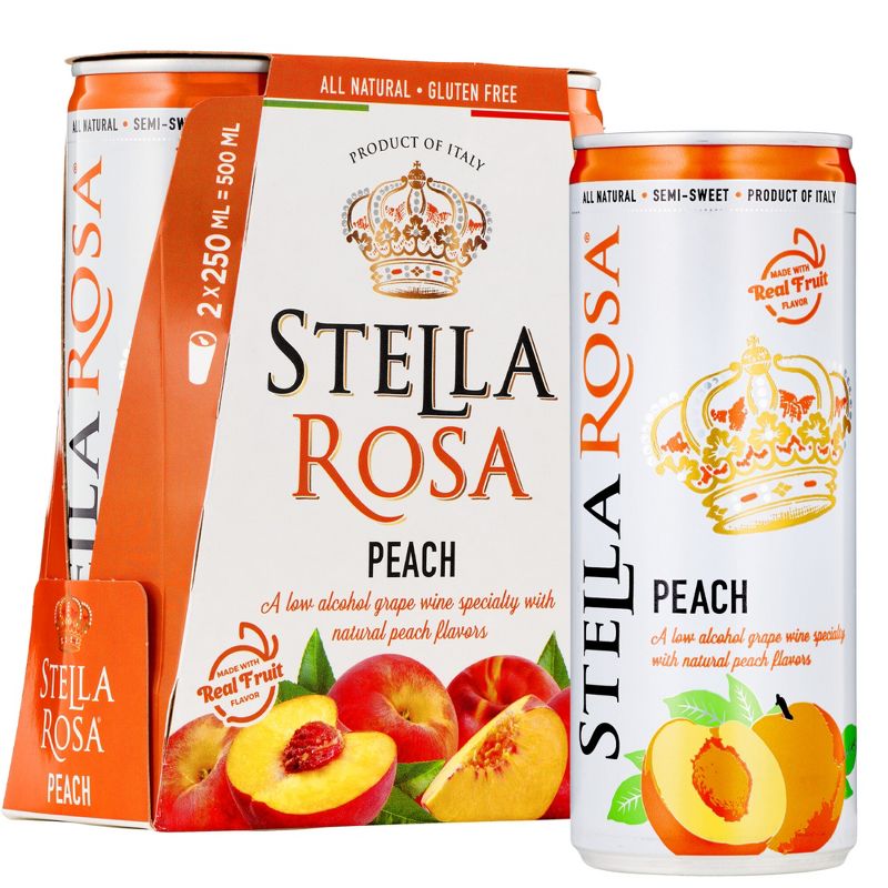 Stella Rosa Peach - 2pk/250ml Cans, 1 of 13