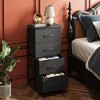 Aoibox 4 Drawer Fabric Dresser Storage Tower Organizer with Steel Frame Wood Top Easy Pull Handle Charcoal Black - 4 of 4