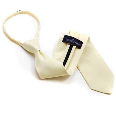 Men's Solid Color Pre-tied Zipper Necktie