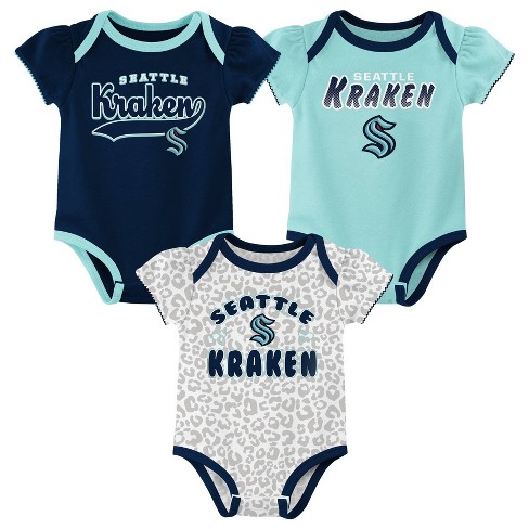 NFL Seattle Seahawks Infant Boys' AOP 3pk Bodysuit - 0-3M