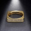 Square Eternity Wedding Band Ring for Women Cz Gold Plated Ginger Lyne Collection - image 2 of 4