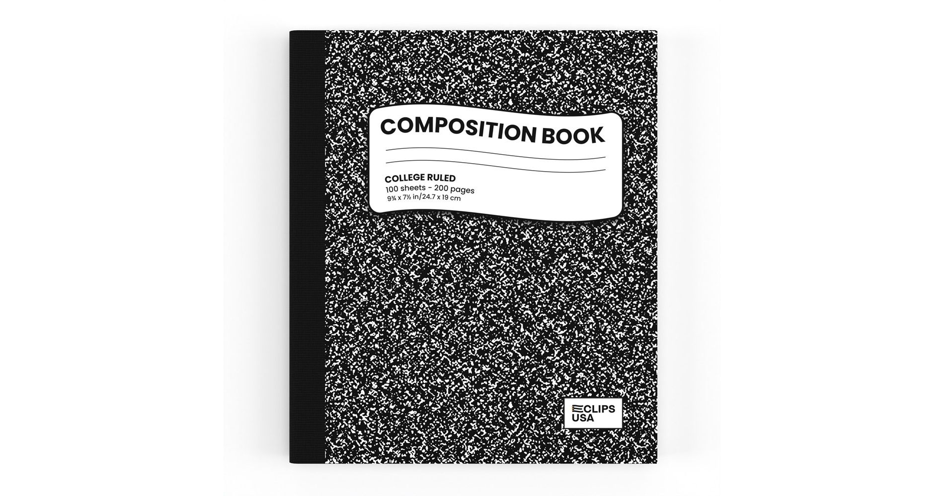 Black Marble Composition Notebook College Ruled 100 Sheets (48 Packs)