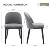 Comfortable Dining Chairs with Thick Cushions and Wooden Legs, Set of Two, with Curved Backrests, Suitable - 2 of 4
