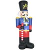 HOMCOM 8ft Christmas Inflatable Nutcracker Toy Soldier with Scepter, Outdoor Blow-Up Yard Decoration with LED Lights Display - 4 of 4
