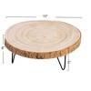 Decorative Paulownia Wood Pedestal, Natural - 2 of 4
