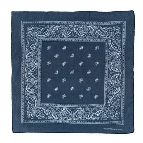 Ctm Cotton Paisley Print Bandana, Navy : Target