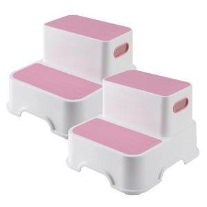 Whizmax Toddler 2 Step Stool, Non-Slip Double up Child Toddler Stepping Stool for Potty Training, Kitchen, Bedroom, Toilet Step Stool for Kids - 1 of 4