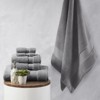 SEVOBAL Bath Towel and Washcloth Sets Luxurious Premium Cotton Soft Plush Absorbent Towels for Bathroom, Charcoal, 15.25"*11"*11.25" - 3 of 4