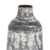 Rustic Whitewashed Floral Galvanized Metal Decorative Vase - Foreside Home & Garden - 3 of 4