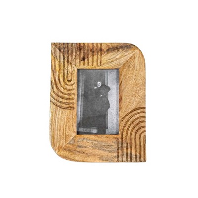 4x6 Inch Carved Arch Picture Frame Natural Mango Wood, Mdf & Glass By  Foreside Home & Garden : Target