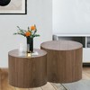 18.9" No-Assembly Round Coffee Tables (Set of 2) - 3 of 4
