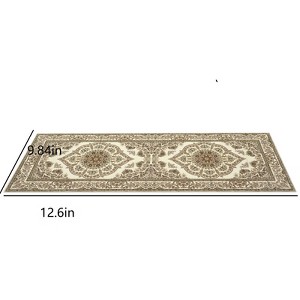 Washable Boho Floral Medallion Area Rug, Non-Slip Soft Low-Pile Printed Carpet for Indoor Home Decor in Bedroom, Living Room, Office - 1 of 4