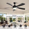 Sofucor 52 Inch Ceiling Fans with Lights and Remote 6-Speed 3 CCT 3-Timer Low Profile High CFM Ceiling Fan Noiseless for Living Room Bedroom Patio - 2 of 4