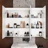 FUFU&GAGA White Anti-fog Mirror Cabinet with Adjustable Light Strips - 3 of 4