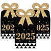 Big Dot of Happiness New Year's Eve - Gold - Square Favor Gift Boxes - 2025 New Years Eve Party Bow Boxes - Set of 12 - image 2 of 4