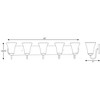 Progress Lighting Classic 5-Light Bath Vanity in Black, Bell-Shaped Glass Shades - 3 of 3