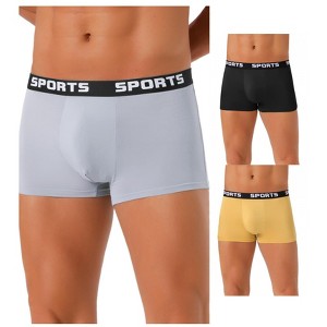 INSPIRE CHIC Men's 3 Pack Short Leg Stretch Underwear Boxer Briefs - 1 of 4
