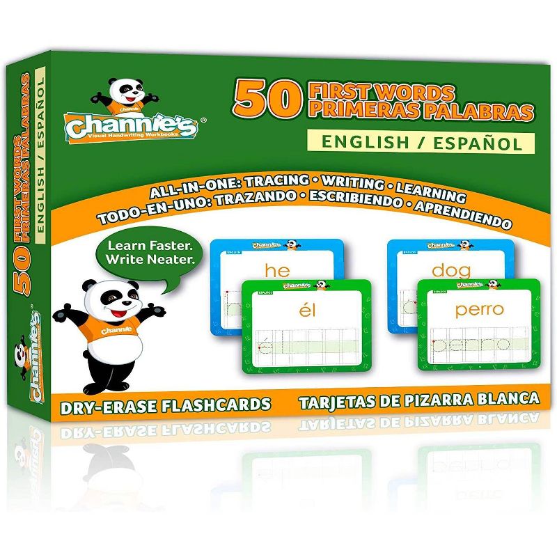 Channie&#39;s 50 First Spanish/English Dry Erase Flash Cards, 1 of 7