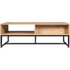 47" Natural Wood Coastal Modern TV Stand with Storage Cubby, Drawer, and Contemporary Desig for Living Room - 4 of 4