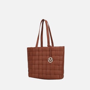 MKF Collection Rowan Woven Vegan Leather Women’s Tote Bag by Mia K - 1 of 4
