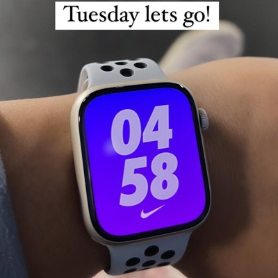 Apple Watch Nike Series 7 Gps, 45mm Starlight Aluminum Case With ...