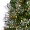 Nearly Natural 5-ft Cashmere Slim Artificial Christmas Tree with 250 Warm White Lights and 408 Bendable Branches - 3 of 4