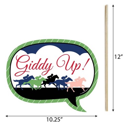 Funny Kentucky Horse Derby Party Photo Booth Props Kit - 10 Piece