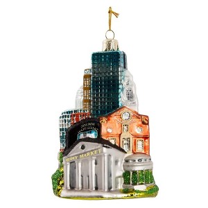 Kurt Adler Glass Ornament for Christmas Tree, Boston Cityscape - 1 of 3