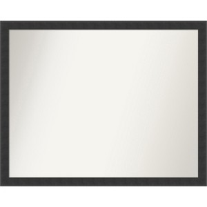 Amanti Art Mezzanotte Black Non-Beveled Wood Bathroom Wall Mirror - 1 of 4