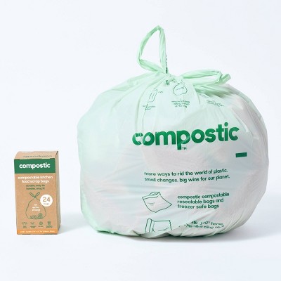 Compostic 100% Compostable Trash Bags - 3gal/24ct