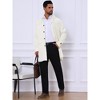 INSPIRE CHIC Men's Lightweight Solid Color Trench Coat Windbreaker Jacket - 3 of 4