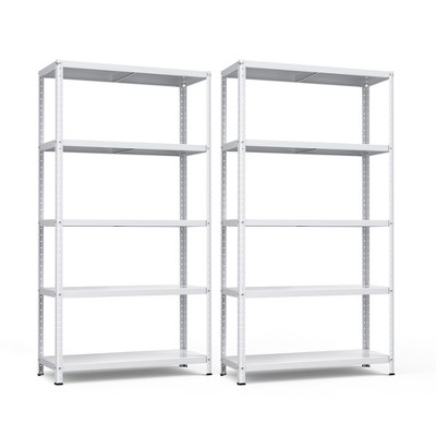 Costway 5-tier Metal Shelving Unit Adjustable Heavy-duty Utility Storage  Rack Silver : Target