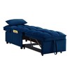 Ridstar 4-in-1 Multifunctional Convertible Single Sofa Bed with Storage Bag and Pillows For Living Room & Bedroom-Blue - 3 of 4