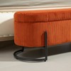 NicBex Modern 52.3" Storage Bench Corduroy Accent Stool with Cushioned Top and Metal Base for Entryway and Living Room - 4 of 4