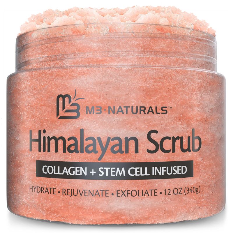 Himalayan Salt Body Scrub, Exfoliating Body Scrub, M3 Naturals, 12oz, 1 of 7