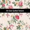 Collections Etc Embroidered Carnation Design Quilted Bedspread - 3 of 4