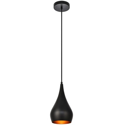 Elegant Lighting Nora Collection Pendant D6in H11.5in Lt:1 Black finish