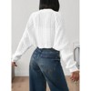 Coolmee Women's Shrug Cardigan Sweaters Open Front Crop Cardigan Ribbed Knit Long Sleeve Drop Shoulder Bolero Sweater - 3 of 4