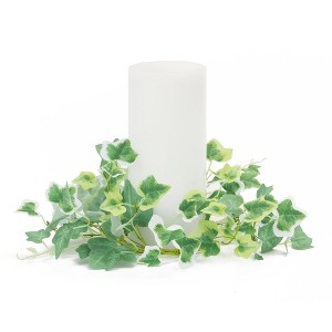 Lifelike Ivy Candle Ring Set of 6 3.5 Inch Height for Mantels and Centerpieces By Melrose - 1 of 3