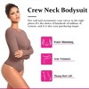 Sol Living Women's Bodysuit Seamless Casual Going Out Top Shirt Breathable Tops Tummy Control Shapewear Stretchy Basic Body Suits T Shirt Crew Neck - 4 of 4