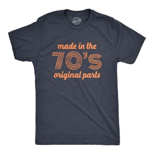 Mens Made In The 70s Original Parts T Shirt Funny Age Birthday Decade Graphic Tee - Crazy Dog Men's T Shirt - 1 of 4