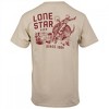 Mens Lone Star Beer Armadillo Riding Front and Back Print T-Shirt - 3 of 4
