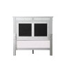 81" Full Bed Varian Bed Gray Velvet, Silver Mirrored Finish - Acme Furniture: Chrome Frame, Tufted, Adjustable Size - 4 of 4