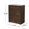 NicBex 4 Drawer Dresser for Bedroom,Modern Style Drawers with Brown Handle,Dressers for Kids Room,Living Room,Entry and Hallway,Walnut - 3 of 4