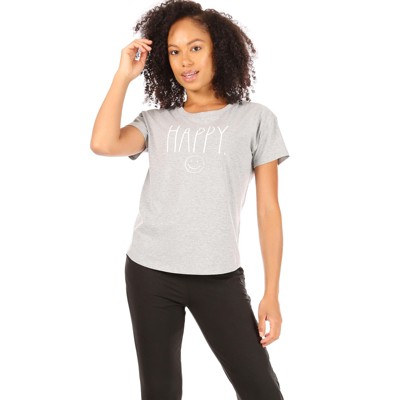 RAE DUNN - Women's Short Sleeve Shirttail Hem T-Shirt