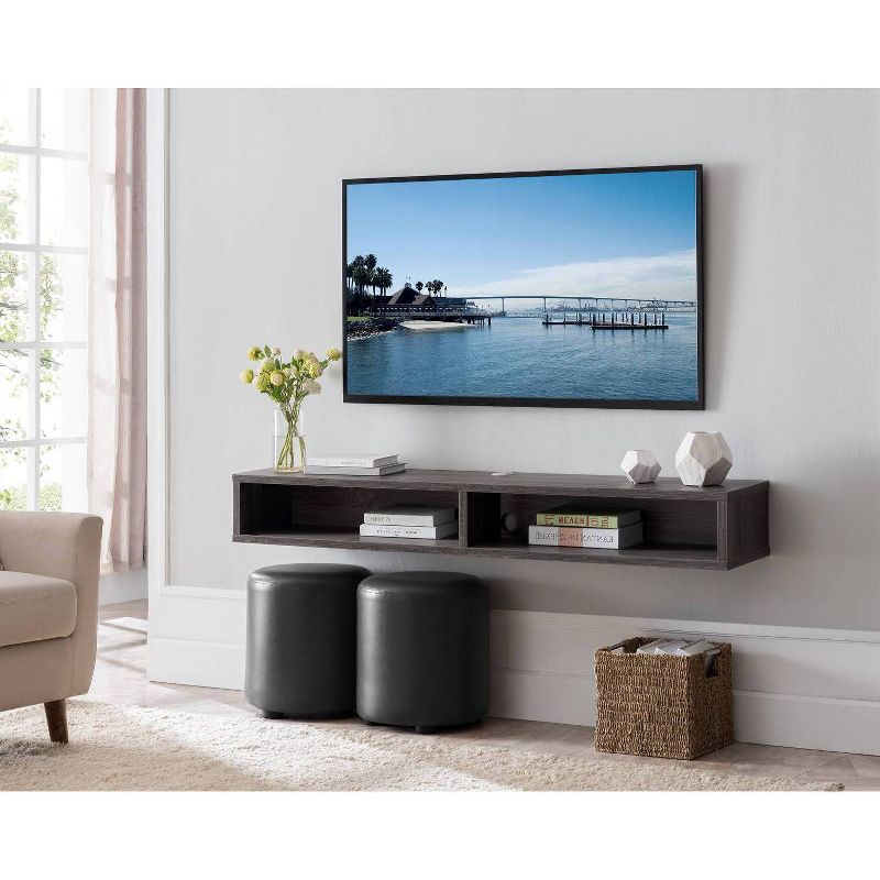 Eglantine Floating Console TV Stand for TVs up to 60" - miBasics, 5 of 9