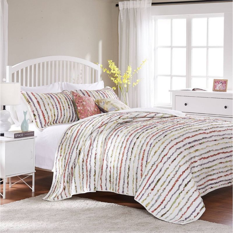 Greenland Home Fashions Bella Ruffle Quilt Set, 3 of 6