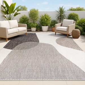 JONATHAN Y Zia Modern Geometric Organic Shapes Indoor/Outdoor Area Rug - 1 of 4