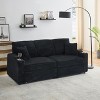 TiramisuBest 80-Inch 2-in-1 Folding Sofa with Hidden Lying Function, Cup Holder & Pillow, Space-Saving Sofa for Living, Green - 4 of 4